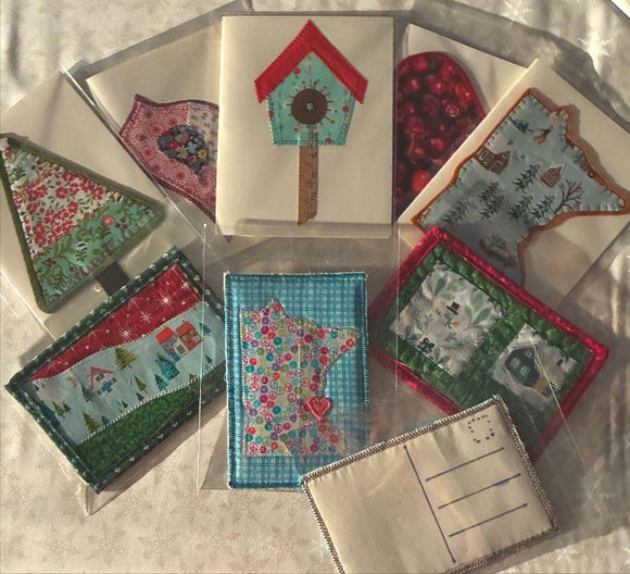 Quilted Post Cards & Applique Cards - Date: November 6, 2025  Time: 9:30am-12:30pm  Instructor:  Kri