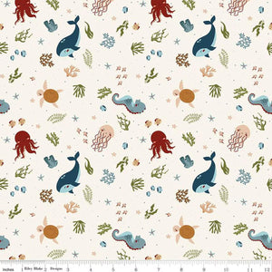 Riley Blake Design Created with Love In the Sea Ecru C15971-ECRU