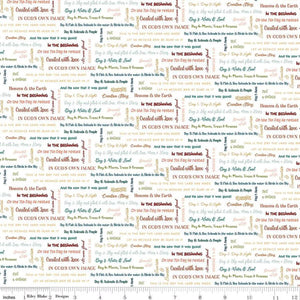 Riley Blake Design Created with Love It is Written  Ecru C15974-ECRU