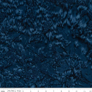 Riley Blake Designs 108" wide Expressions Batiks Hand-Dyes Dark Blue BTWB179