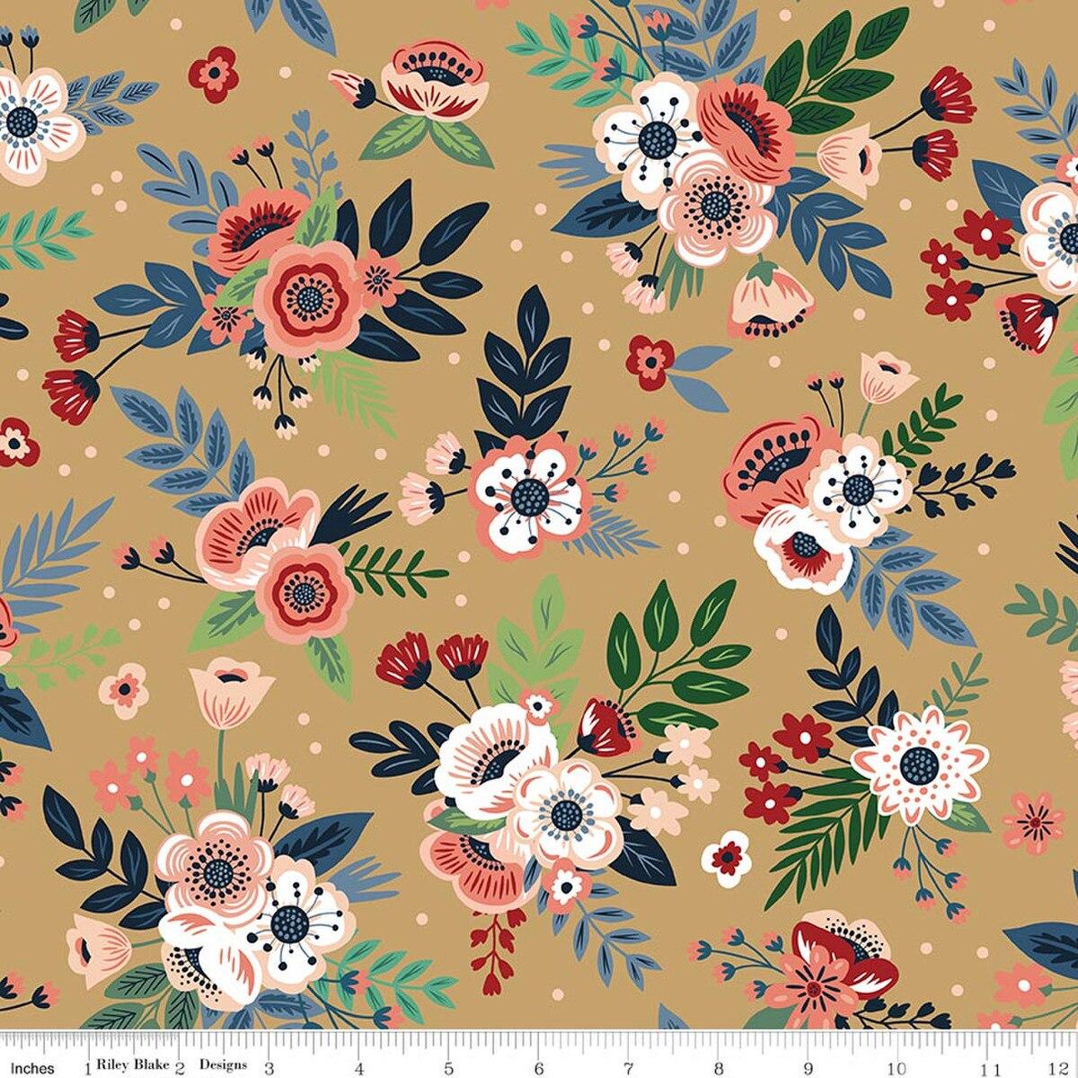 Riley Blake Designs A Spoonful of Sugar Floral Sunrise C17081-SUNRISE ...