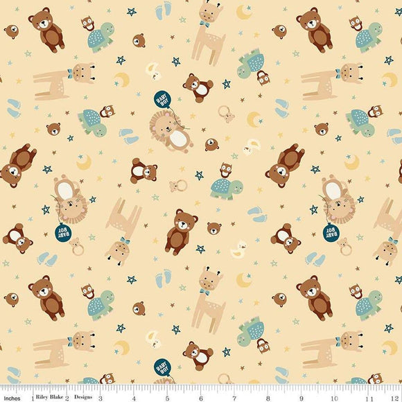 Riley Blake Designs Baby Boy Animals Yellow C16761