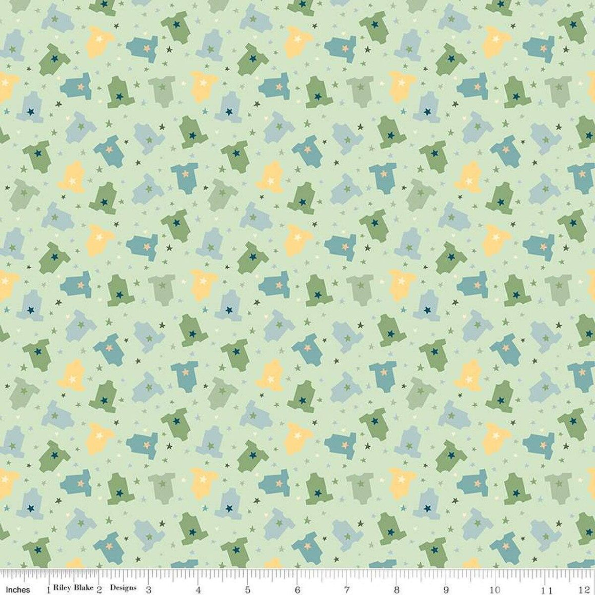 Riley Blake Designs Baby Boy Onsies C16764-GREEN – Affinity For Quilts ...