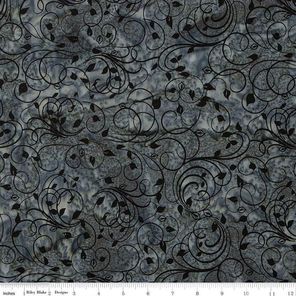 Riley Blake Designs Batiks Achromatic Dance Harbor Gray   BT23041-153