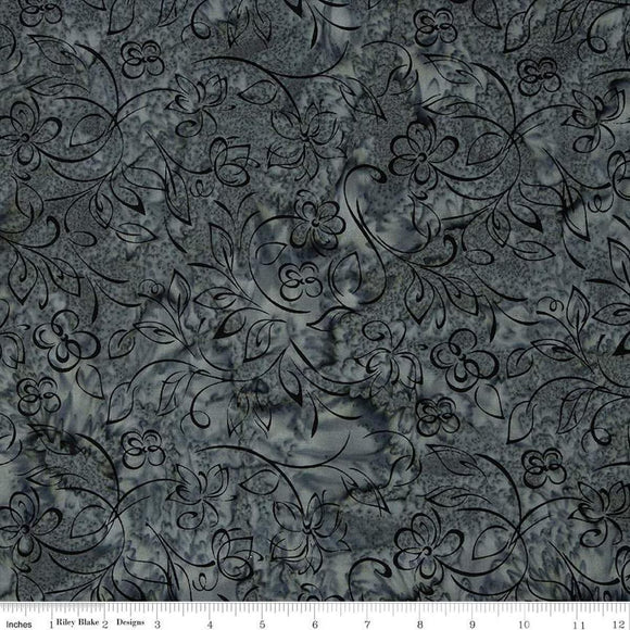 Riley Blake Designs Batiks Achromatic Dance Harbor Gray   BT23042-153