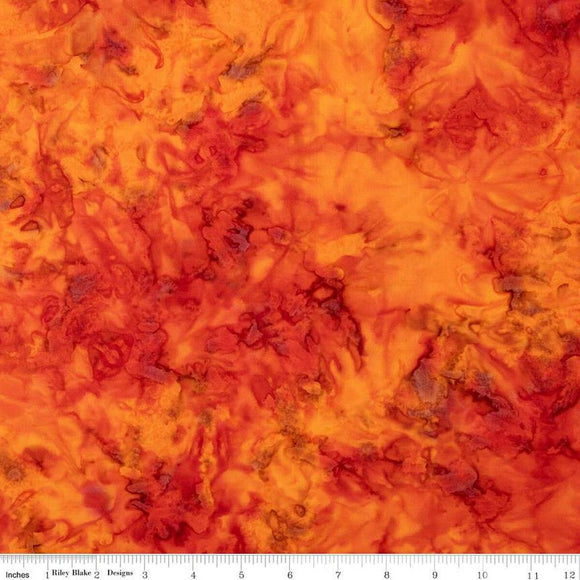 Riley Blake Designs Batiks Elementals Color Play Mottled Sunset  BT21500-245