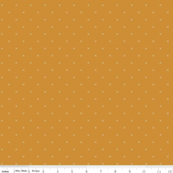Riley Blake Designs Bee Cross Stitch Butterscotch C745-BUTTERSCOTCH
