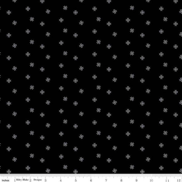 Riley Blake Designs Blackout  Ohio Star   Black C16243-BLACK