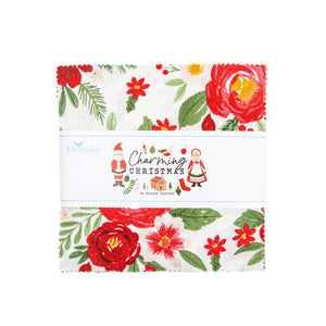 Riley Blake Designs Charming Christmas Rollie Polie 42 assorted pieces measuring 5"x 5" each