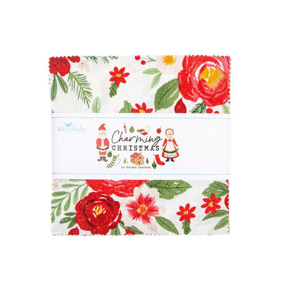 Riley Blake Designs Charming Christmas Rollie Polie 42 assorted pieces measuring 5