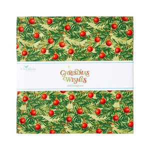 Riley Blake Designs Christmas Wishes   5 inch stacker charm pack 42 pieces 5"x5" each 5-15040-42