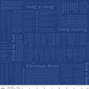 Riley Blake Designs Christmas Wishes Christmas Story Blue C15047