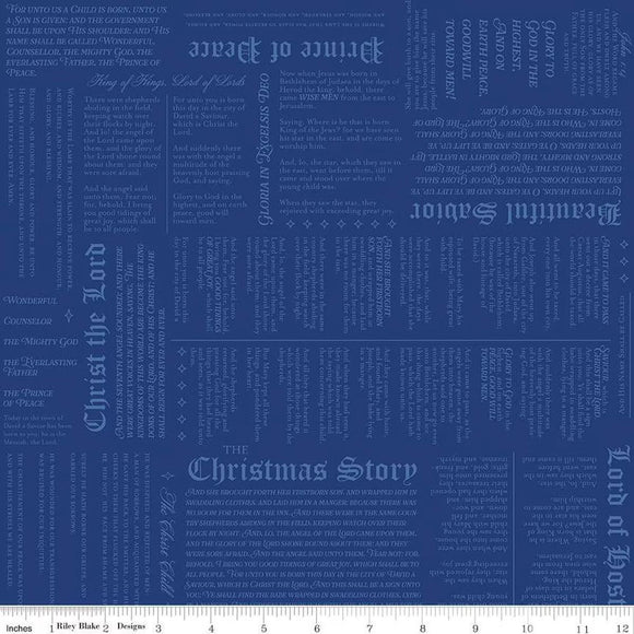 Riley Blake Designs Christmas Wishes Christmas Story Blue C15047