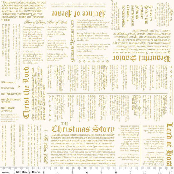 Riley Blake Designs Christmas Wishes Christmas Story  Cream C15047