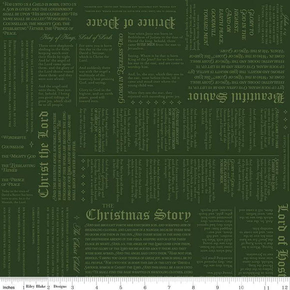 Riley Blake Designs Christmas Wishes Christmas Story Green C15047-GREEN