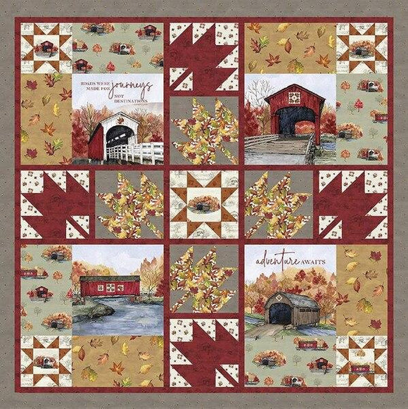 Riley Blake Designs Covered Bridges in Fall Fall Journeys Quilt Kit   KT-16210
