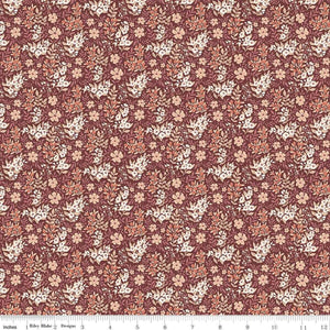 Riley Blake Designs Evening on the Prairie Ditsy  Floral Marsala C16747-MARSALA