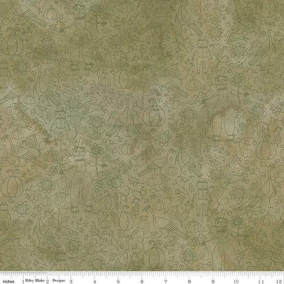 Riley Blake Designs Farm Icons Olive C14855-OLIVE