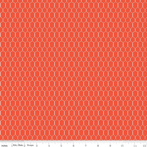 Riley Blake Designs Farm Livin Chicken Wire Red  C15184-RED