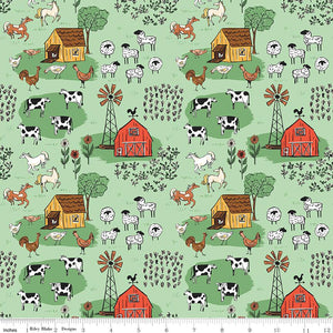 Riley Blake Designs Farm Livin Main  Mint  C15180-MINT