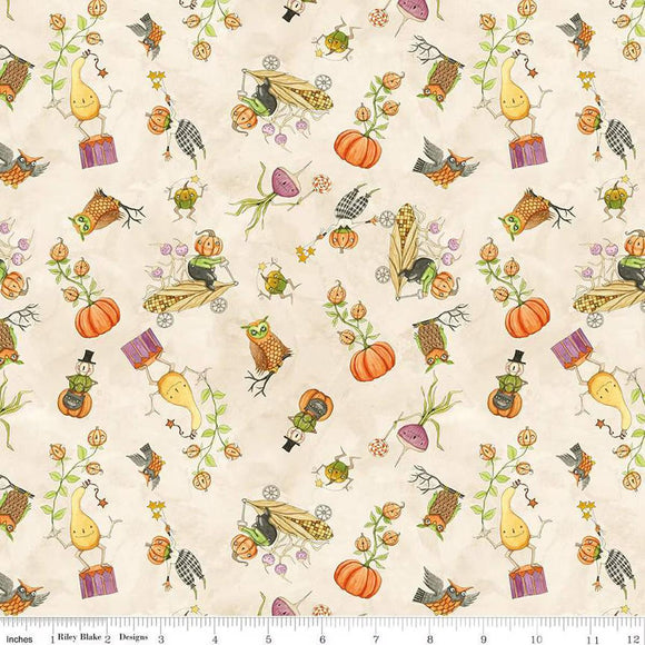 Riley Blake Designs Ghould Friends Gourds Toss Cream C16051-CREAM