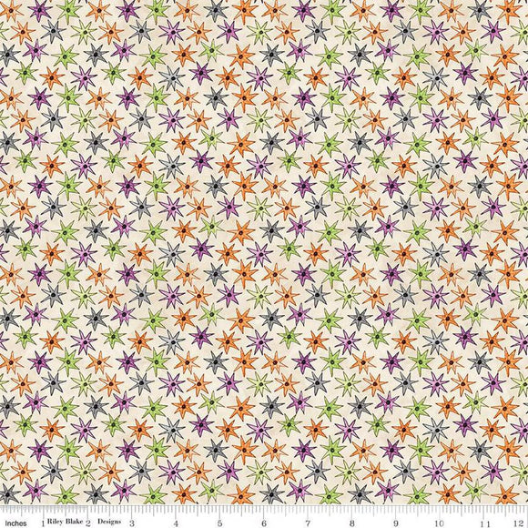 Riley Blake Designs Ghould Friends Stars  Cream C16055-CREAM