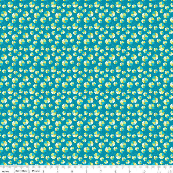 Riley Blake Designs Here Comes the Sun  Slices Azure C14817