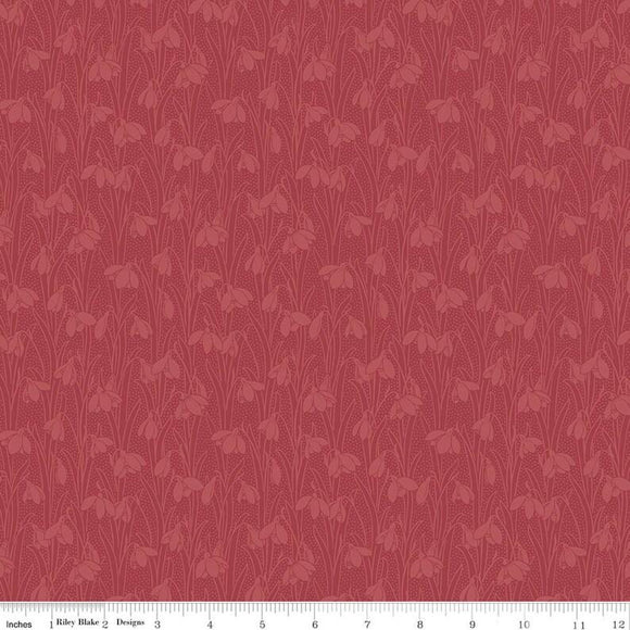 Riley Blake Designs Liberty Snowdrop Spot Sienna Red  01666878A