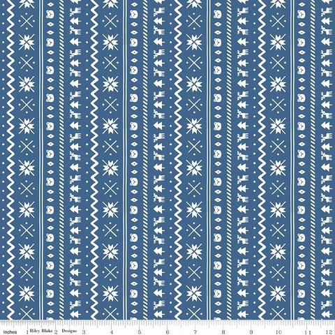 Riley Blake Designs Norther Lights Flannel Fair Isle Ocean