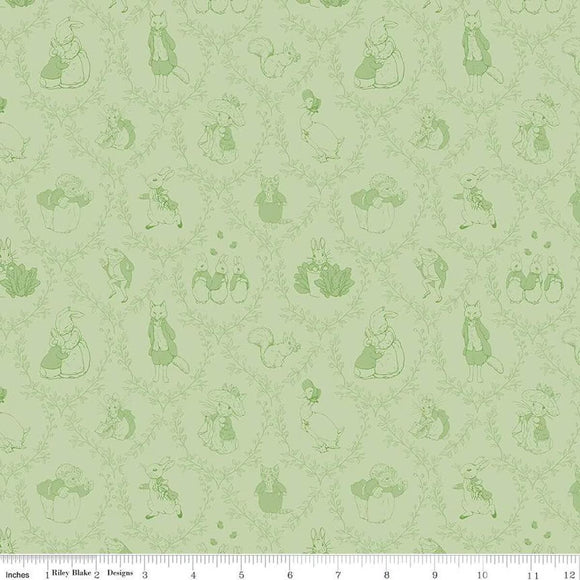 Riley Blake Designs Peter Rabbit & Friends Toile Fern C15863-FERN