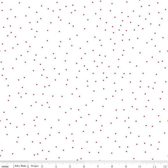 Riley Blake Designs Pin Dot Color Red MOQ C705-Red