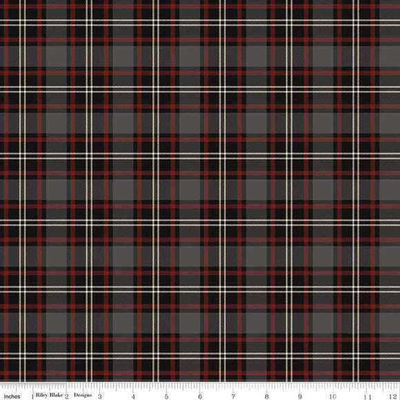 Riley Blake Designs Pine Grove Plaid Black C15935-BLACK
