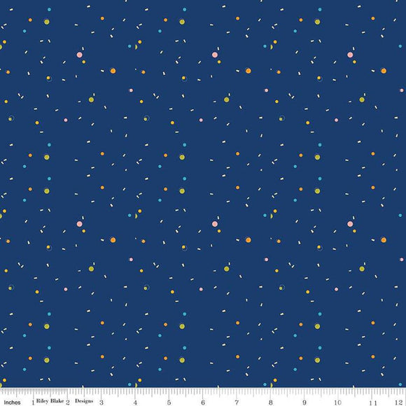 Riley Blake Designs Pop 'n Play Confetti Navy C15723-NAVY