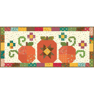 Riley Blake Designs Pumpkin Trio Runner Boxed Kit finished size 21"x51" panttern from Anka's Treasur