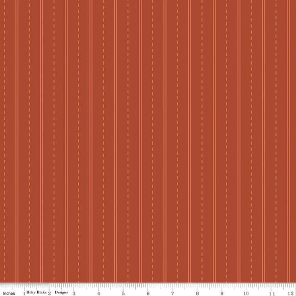 Riley Blake Designs Route 66 Road Stripes Rust C15014-RUST