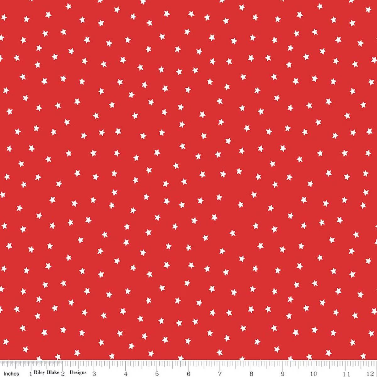 Riley Blake Designs Sew America Star Toss Red C17354-RED – Affinity For ...