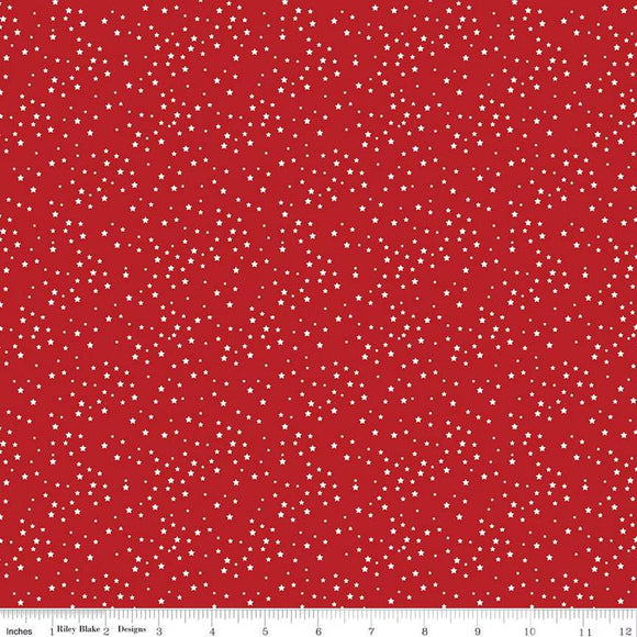 Riley Blake Designs Stars and Stripes Forever Stars Red C15714-RED