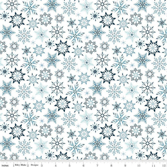 Riley Blake Designs Winter Magic Snowflakes  White  C16787