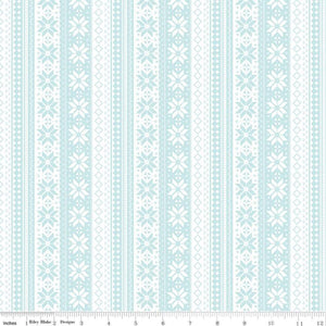 Riley Blake Designs Winter Magic Sweater Stripe White C16364-WHITE