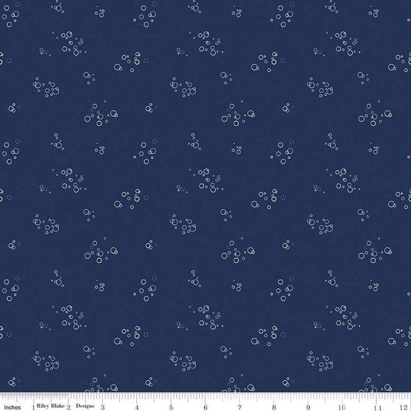Riley Blake Designs Yacht Club Bubbles Navy C15926