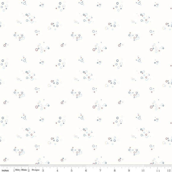Riley Blake Designs Yacht Club Bubbles White C15926