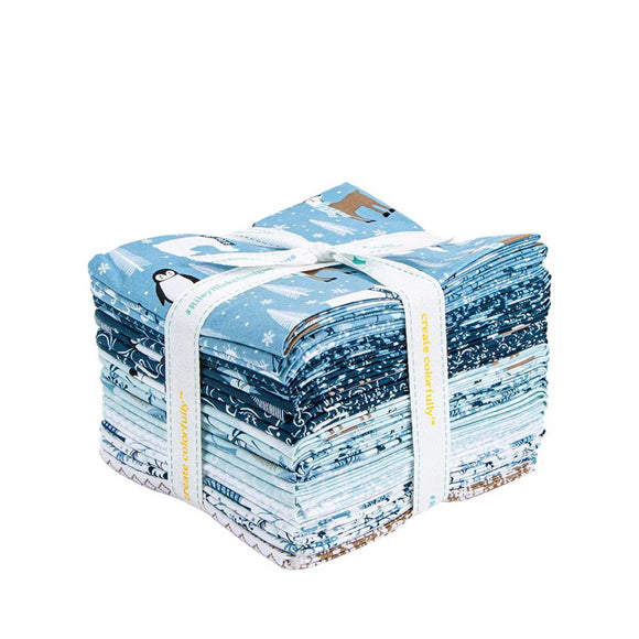 Riley Blake Winter Magic Fat Quarter Bundle 21 assorted  pieces measuring 18x22