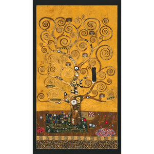 Robert Kaufman Fabrics Gustav Klimt Panel 24"x44" SRKM-17180-133 Gold