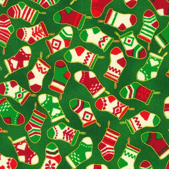 Robert Kaufman Fabrics Holiday Charms 21621-224 Evergreen