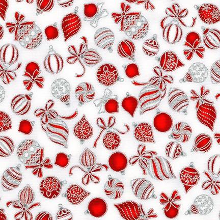 Robert Kaufman Fabrics Holiday Charms Scarlet  19948-93