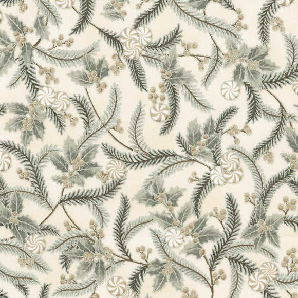 Robert Kaufman Fabrics Holiday Flourish- Peppermint Twist SRKM-22948-14  Natural