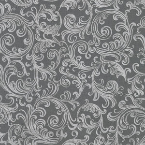 Robert Kaufman Fabrics Holiday Flourish- Peppermint Twist SRKM-22949-305 Graphite