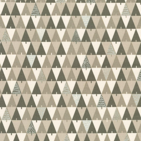 Robert Kaufman Fabrics Holiday Flourish- Peppermint Twist SRKM-22951-160 Taupe
