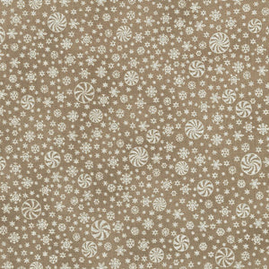 Robert Kaufman Fabrics Holiday Flourish- Peppermint Twist SRKM-22953-160 Taupe