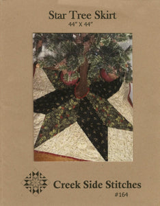 Star Tree Skirt Pattern by Patricia Hellenbrand from Creek Side Stitches 44 inch square